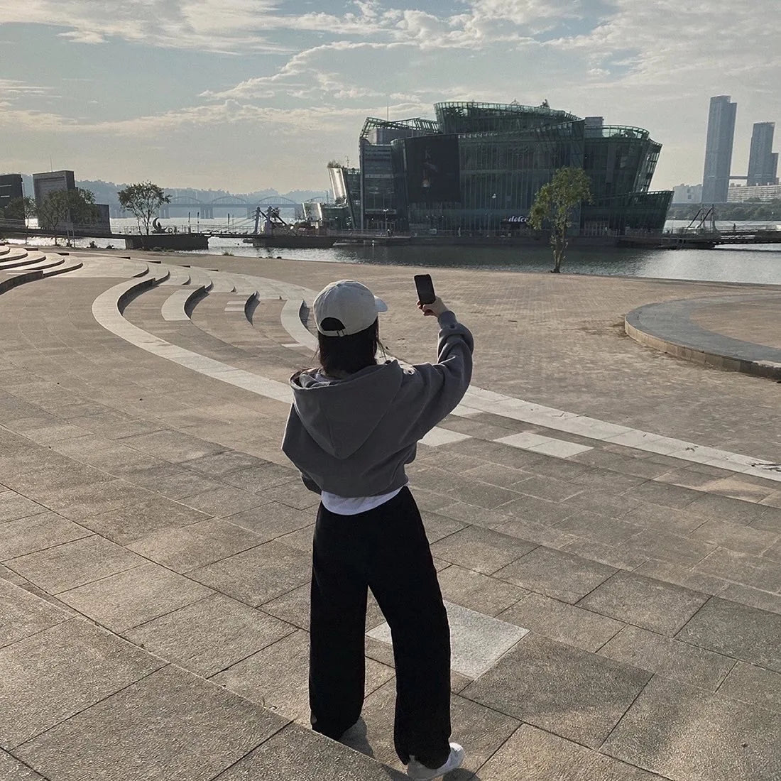 Y2K Casual Zip-Up Hoodie for Women – Oversized Crop Top, Solid Harajuku Long Sleeve Jacket